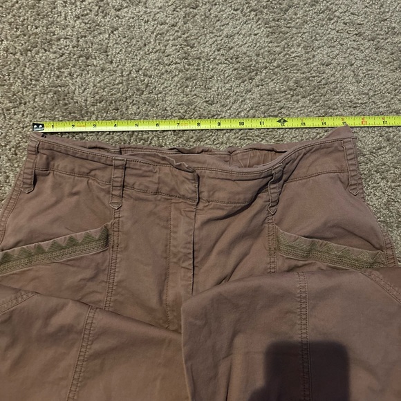 Anthropologie 4Ellie Embroidered Brown Utility Pants Size 12 - Picture 9 of 9